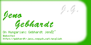 jeno gebhardt business card